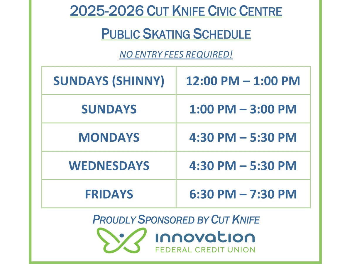2025-2026 Civic Centre Public Skating Schedule